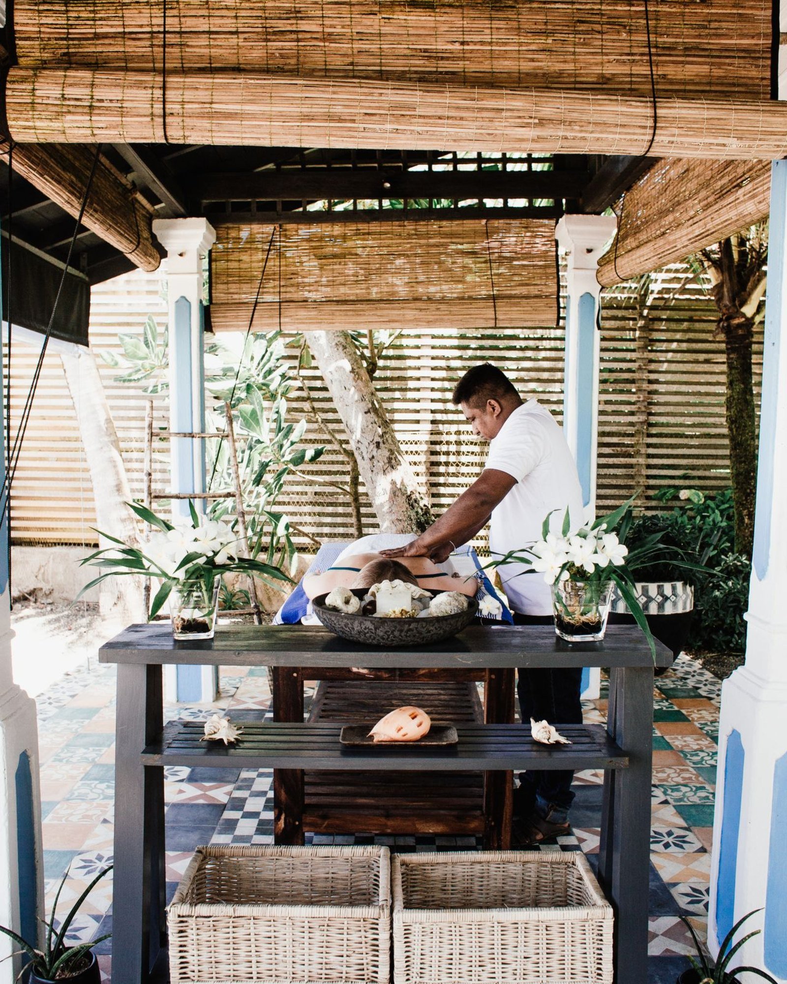 Relaxed tropical wellness escape
